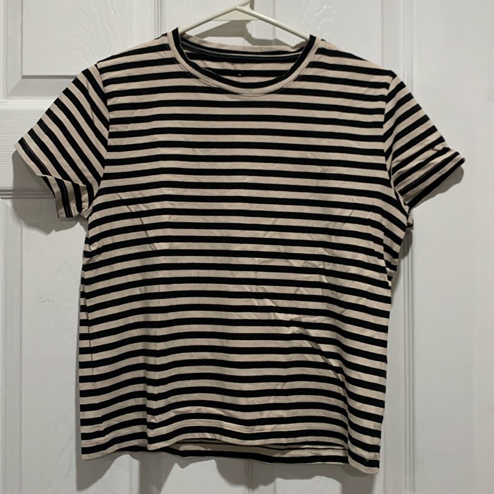 Everlane Black Striped Tee